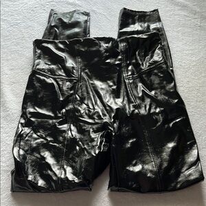 SPANX Black Faux Leather Leggings